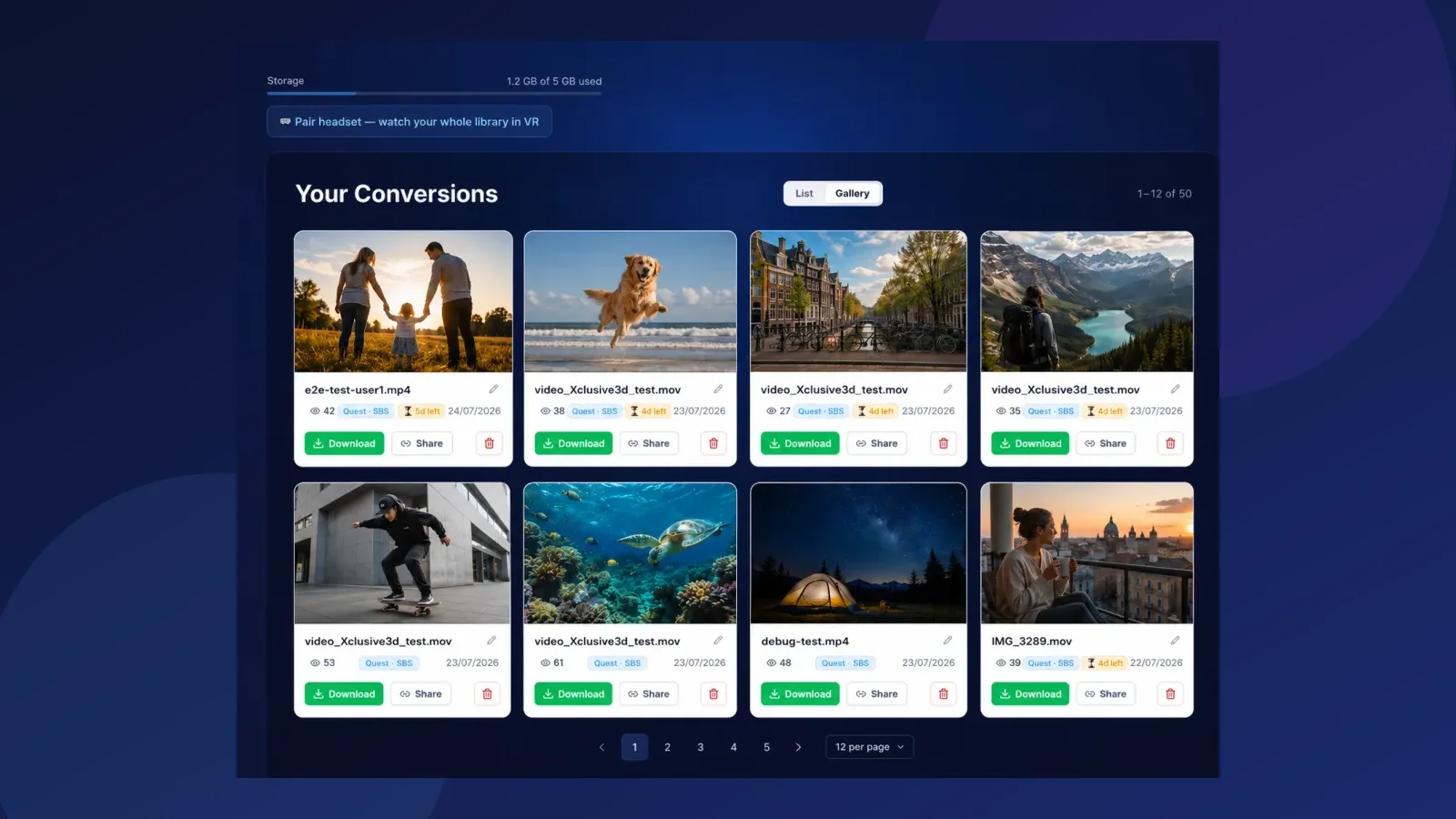 Host It, Stream It, Watch It in 3D: One Place for Your Converted Videos